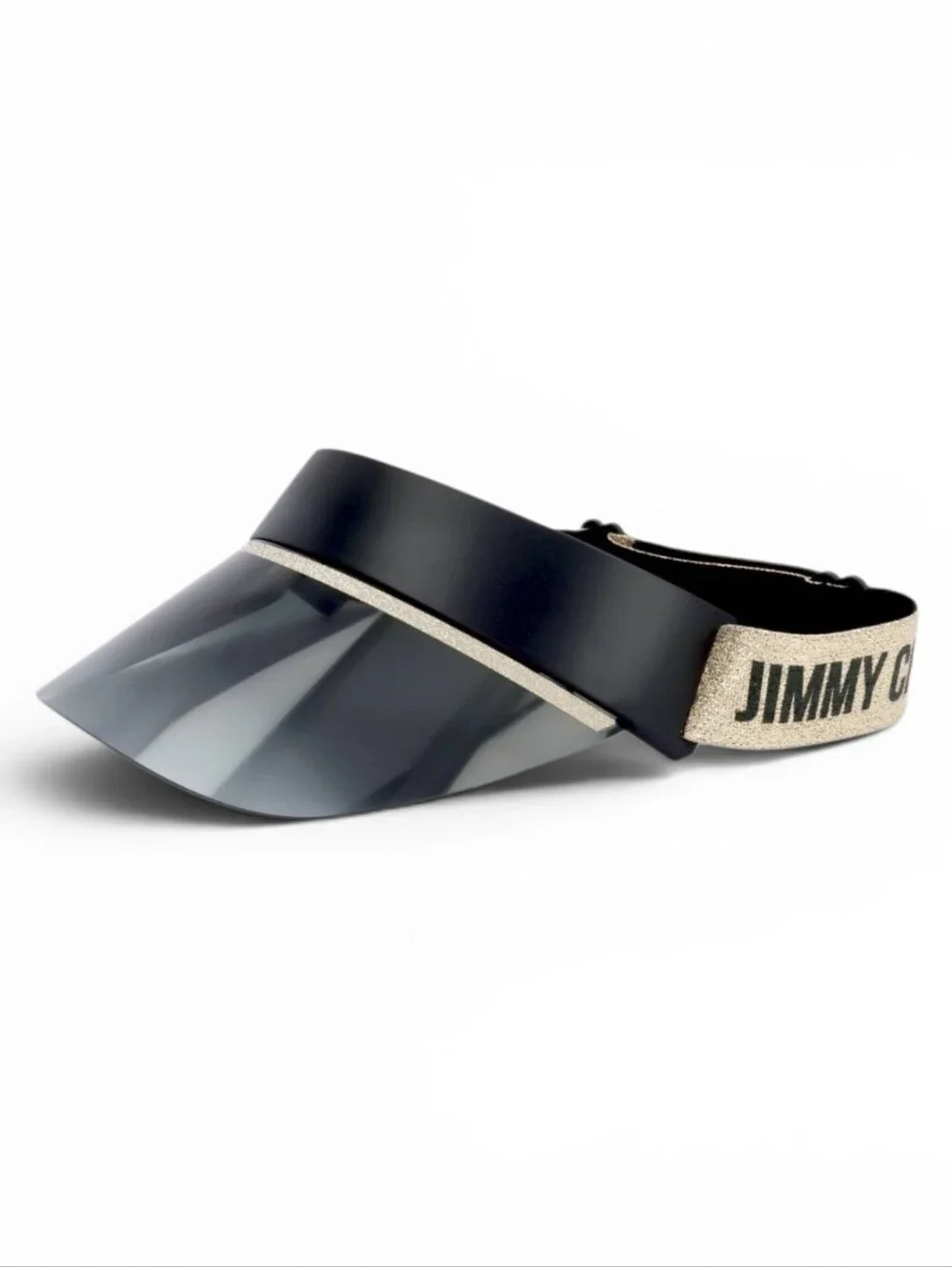 Jimmy Choo Logo-print visor hat Black Gold